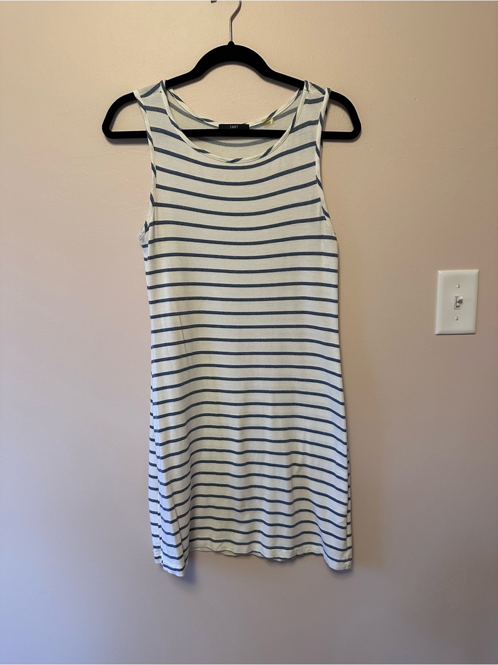 The softest blue and white striped tank dress size XS